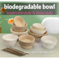 Disposable Sugarcane Bagasse pulp Round Salad Bowl